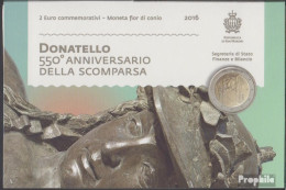 San Marino 2016 Stgl./unzirkuliert Auflage: 88.000 Stgl./unzirkuliert 2016 2 Euro 550. Todestag Donatellos - San Marino