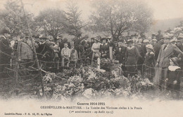 Delcampe - GERBEVILLER La Martyre - La Tombe Des Victimes Civiles à La Presle Carte écrite Le 17/9/1915 - Très Animée - Gerbeviller