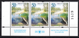 Yugoslavia, Serbia And Montenegro 2003 Nature Protection Mi#3130 Mint Never Hinged Strip Of 3 - Nuovi