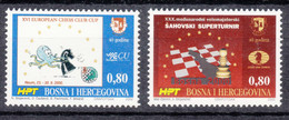 Bosnia And Herzegovina, Mostar Issue (Croatian) 2000 Chess Mi#62-63 Mint Never Hinged - Bosnia And Herzegovina