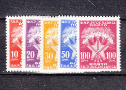 Yugoslavia Republic 1962 Porto Mi#108-112 Mint Never Hinged - Unused Stamps