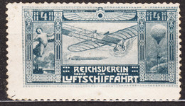 Germany Reich Airmail Label, Luftpost Baloon - Poste Aérienne & Zeppelin
