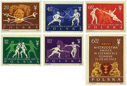 61602 MNH POLONIA 1963 28 CAMPEONATOS DEL MUNDO DE ESGRIMA. - Non Classificati