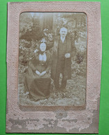 Ancienne Grande Photo PORTRAIT COUPLE - Support Rigide - Costume - Vers Château-Thierry 02 - Avant 1900 / 222 - Other & Unclassified