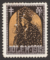 GOD JUL Norske Kvinners Sanitetsforening NKS TBC Tuberculosis Label Cinderella Vignette 1915 NORWAY - Autres & Non Classés