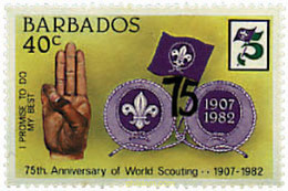 637448 MNH BARBADOS 1982 75 ANIVERSARIO DEL ESCULTISMO - Barbades (1966-...)