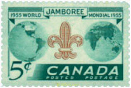 250395 HINGED CANADA 1955 8 JAMBOREE MUNDIAL EN NIAGARA - 1952-1960