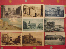 9 Cartes Postales. Italie. Napoli Pompei. Caracciolo Ferrovia Garibaldi Posillipo Dante Palazzo Reale - Napoli (Naples)