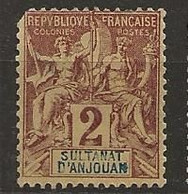 Timbre Anjouan Neuf * N° 2 - Used Stamps