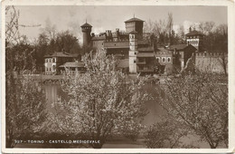 AC3451 Torino - Castello Medioevale - Alberi In Fiore / Viaggiata 1930 - Castello Del Valentino