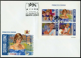 Sierra Leone 2019, Diana, Red Cross, Flag, 4val In BF In FDC - Covers