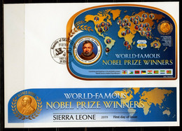 Sierra Leone 2019, Nobel Prize, Hemingway, BF In FDC - Ecrivains