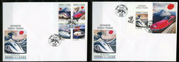 Sierra Leone 2019, Japanese Speed Trains, Vulcans, 4val +BF In 2FDC - Volcans