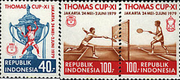 71045 MNH INDONESIA 1979 11 CAMPEONATOS DE BADMINTON. COPA THOMAS - Bádminton