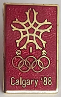 WINTER OLYMPIC GAMES 1988 CALGARY Canada Olympic Games   PIN A12/1 - Jeux Olympiques