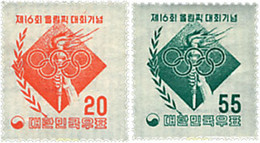 200558 HINGED COREA DEL SUR 1956 16 JUEGOS OLIMPICOS VERANO MELBOURNE 1956 - Ete 1956: Melbourne