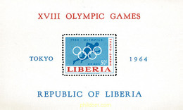 80239 MNH LIBERIA 1964 18 JUEGOS OLIMPICOS VERANO TOKIO 1964 - Liberia