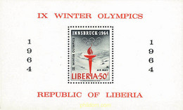 71112 MNH LIBERIA 1963 9 JUEGOS OLIMPICOS DE INVIERNO. INNSBRUCK 1964 - Hiver 1964: Innsbruck