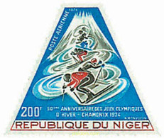 71559 MNH NIGER 1974 1 JUEGOS OLIMPICOS INVIERNO. CHAMONIX 1924 - 50 ANIVERSARIO - Invierno 1924: Chamonix