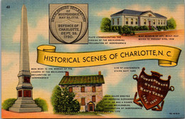 North Carolina Charlotte Historical Scenes Multi View Curteich - Charlotte