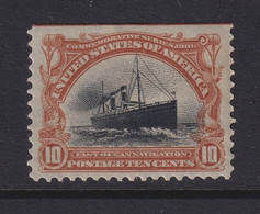 USA, Scott 299, MHR (paper HR), Straight Edge - Unused Stamps