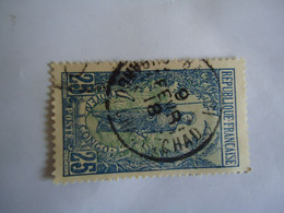 CONGO FRENCH    USED  STAMPS  1900  WOMEN  WITH POSTMARK - Other & Unclassified