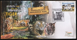 INDIA 2022 NANDANKANAN BIOLOGICAL PARK INTERNATIONAL TIGER DAY WILD LIFE SPECIAL COVER RARE - Briefe U. Dokumente