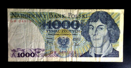 A7 POLOGNE   BILLETS DU MONDE   POLAND  BANKNOTES  1000 ZLOTYCH  1982 - Pologne