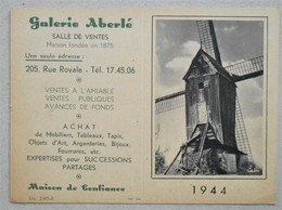 Calendrier De Poche 1944 - Galerie Aberlé, Salle De Ventes, Rue Royale, Bruxelles - Tamaño Pequeño : 1941-60