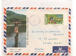 NOUVELLE CALÉDONIE 21-10-1975 ENVELOPPE DE KUTO  POUR ROYAT ( PUY DE DÔME) - Storia Postale