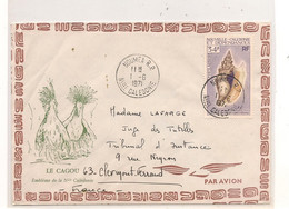 NOUVELLE CALÉDONIE 1-6-1971 ENVELOPPE DE NOUMEA  POUR CLERMONT-FERRAND ( PUY DE DÔME) - Storia Postale