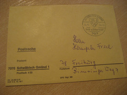 SCHWARISCH GMUND 1974 To Freiburg Unicorn Unicorne Licorne Cancel Cover GERMANY Mythology Mythologie - Mythologie