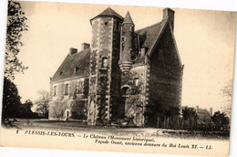 CPA PLESSIS-les-TOURS-Le Chateau (Mon.Hist.) Facade Ouest Ancienne (227156) - La Riche