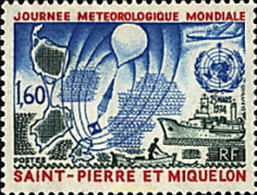 27838 MNH SAN PEDRO Y MIQUELON 1974 DIA MUNDIAL DE LA METEOROLOGIA - Gebruikt