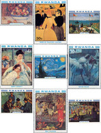 56546 MNH RUANDA 1980 PINTURAS DEL IMPRESIONISMO - 1980-1989