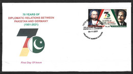 PAKISTAN. Timbre De 2021 Sur Enveloppe 1er Jour. Goethe. - Ecrivains