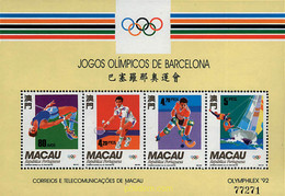 54489 MNH MACAO 1992 25 JUEGOS OLIMPICOS VERANO BARCELONA 1992 - Jockey (sobre Hierba)