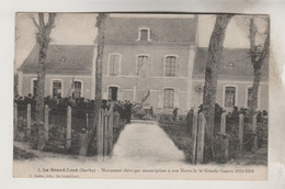 CPSM LE GRAND LUCE (Sarthe) - Monument élevé Par Souscription à Nos Morts De La Grande Guerre 1914/18 - Le Grand Luce