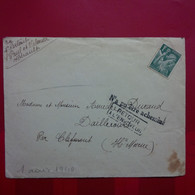 LETTRE HERAULT POUR DAILLECOURT 1940 RETOUR A L ENVOYEUR TIMBRE NON OBLITERE - Storia Postale