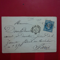 LETTRE SOLRE LE CHATEAU POUR PARIS 1868 - 1863-1870 Napoléon III Con Laureles