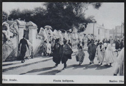 Photo De Carte Postale. Tanger. Fête Indigène. Bonne Animation. Etat Moyen. - Persone