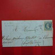 LETTRE POUR CLERMONT FERRAND CACHET OR - 1863-1870 Napoléon III Lauré