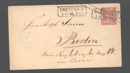 Norddeutscher Postbezirk,o,Dresden II   (206) - Ganzsachen