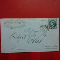 LETTRE NOGENT LE ROTROU POUR CHOLET 1870 - 1863-1870 Napoléon III Lauré