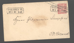 Norddeutscher Postbezirk,o,Dresden VII (206) - Postal  Stationery