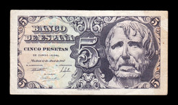 España Spain 5 Pesetas Seneca 1947 Pick 134 Serie B MBC VF - 5 Peseten