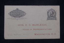 ETATS UNIS - Entier Postal Pour La Chambre Des Représentants à Washington Avec Réponse, Non Circulé - L 133519 - ...-1900