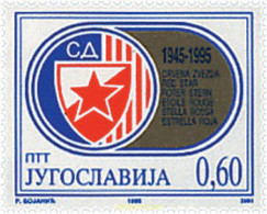 34358 MNH YUGOSLAVIA 1995 50 ANIVERSARIO DEL CLUB DEPORTIVO MILITAR ESTRELLA ROJA - Gebraucht