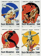 237873 MNH SAN MARINO 1996 CENTENARIO DE LOS JUEGOS OLIMPICOS - Gebraucht