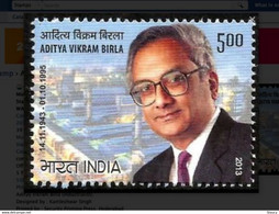 India 2013 Aditya Vikram Birla Industrialist Rs.5.00 1v Stamp MNH - Sonstige & Ohne Zuordnung